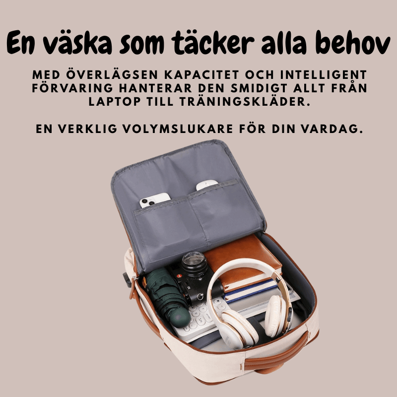 Ryggsäck med stor kapacitet – perfekt för jobb och resor
