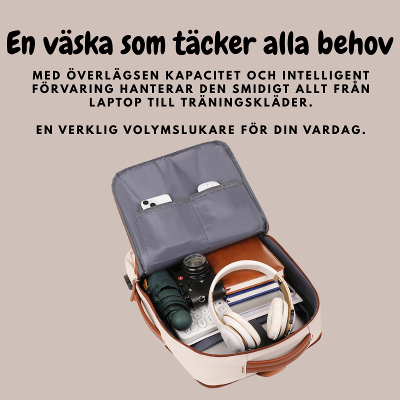 Ryggsäck med stor kapacitet – perfekt för jobb och resor