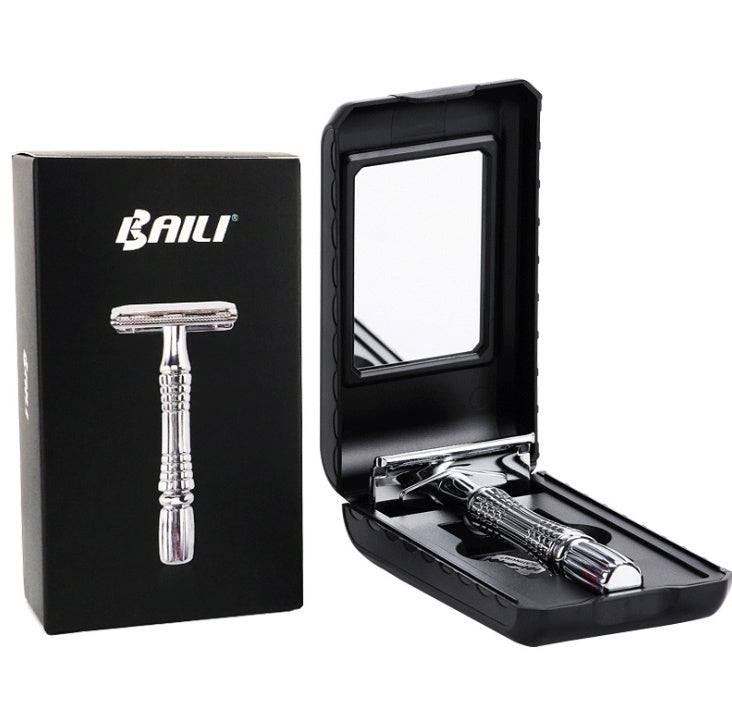 Säkerhetshyvel - I förvaringsbox (Inkl. 1 rakblad)