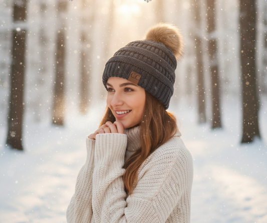 Mysig Stickad Mössa – Skön Komfort, Elegant Stil