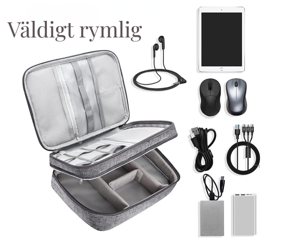 Resefodral för Elektronik & Kablar – Vattentät Förvaringsväska